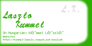 laszlo kummel business card